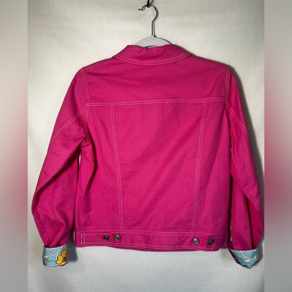 Lilly Pulitzer Vintage Y2K Pink Button Up Jacket with Thread Outline Size S - Picture 4 of 5